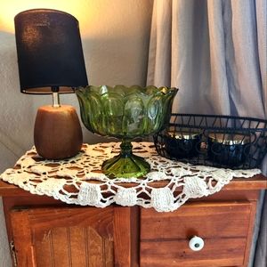 Glass green fuit bowl